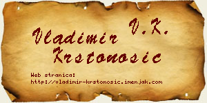 Vladimir Krstonošić vizit kartica